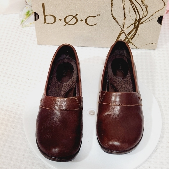 BOC Born Concept Shoes Howell Slip On Chunky Loafer Brown Leather Sz 9.5 - Picture 7 of 11